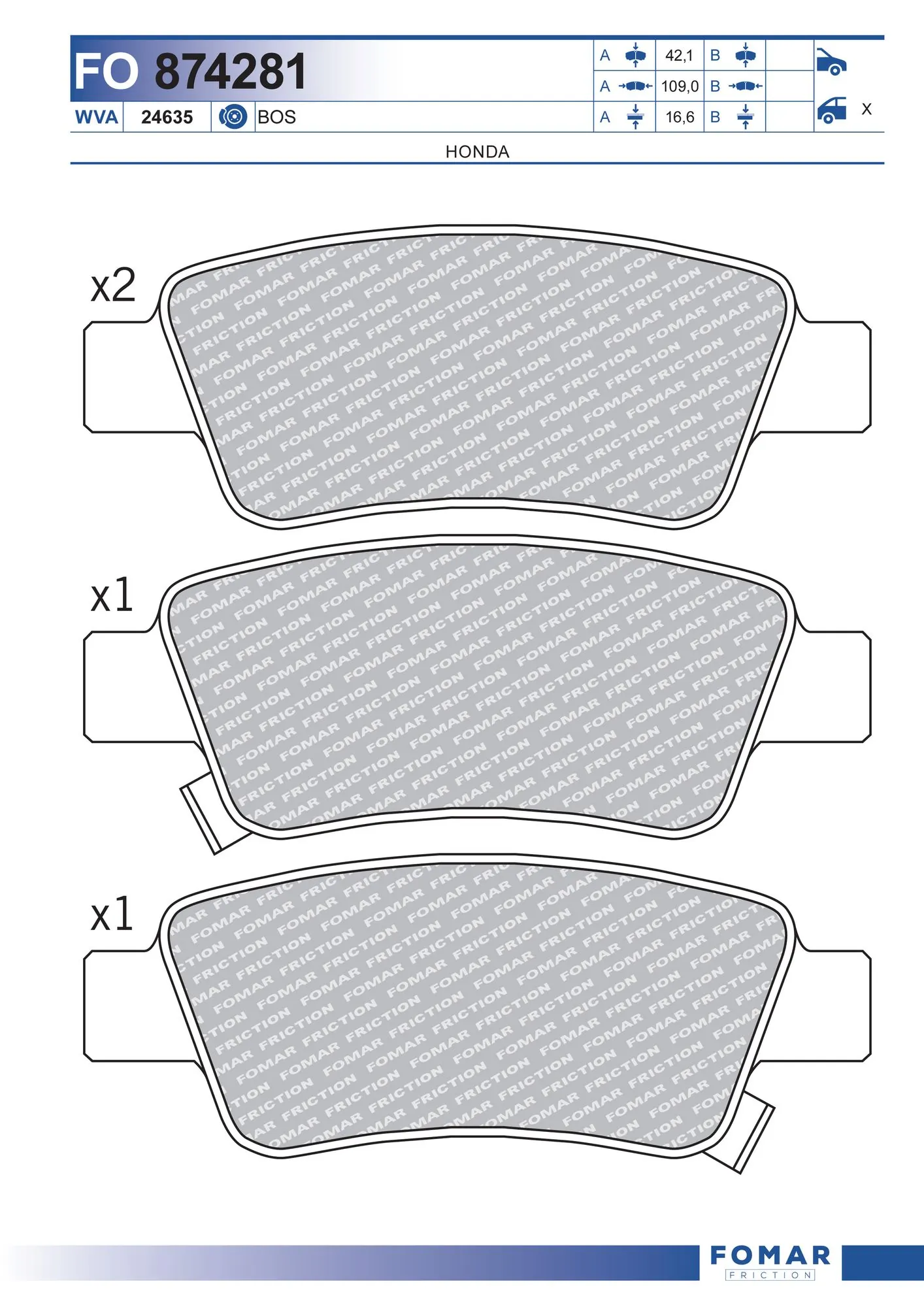Brake Pad Set, disc brake
